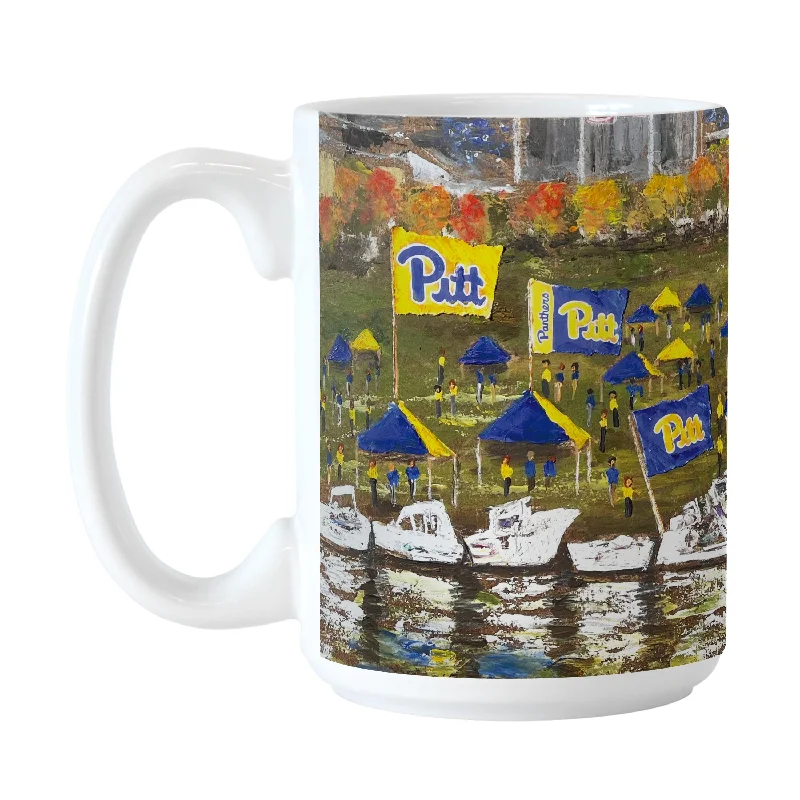 Team Mug Glass-Pittsburgh 15oz Collector Sublimated Mug