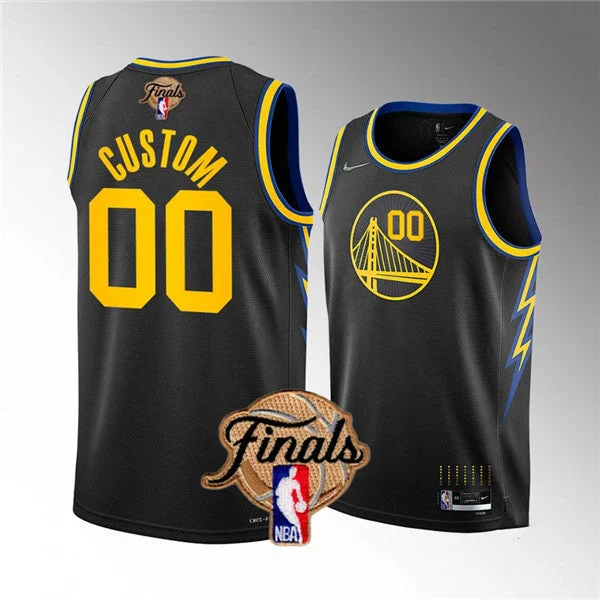 Basketball Jersey For Dunk Contests-Men's Golden State Warriors Active Player Custom 2022 Black Finals Stitched Basketball Jersey