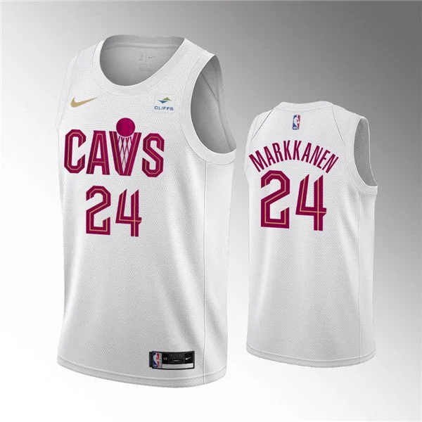 Basketball Jersey Stylish Look-Men's Cleveland Cavaliers #24 Lauri Markkanen Association Edition Stitched Basketball Basketball Jersey