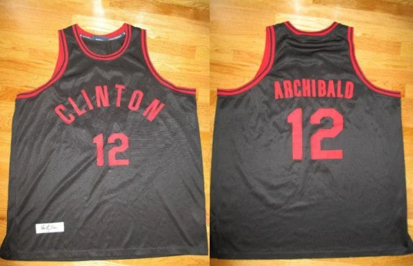 Basketball Jersey Great For Every Game-Men's #12 Nate Archibald Black Stitched Basketball Jersey