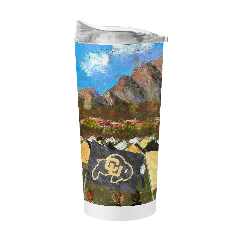 Team Mug With 3D Lettering-Colorado 20oz Collector Powder Coat Tumbler