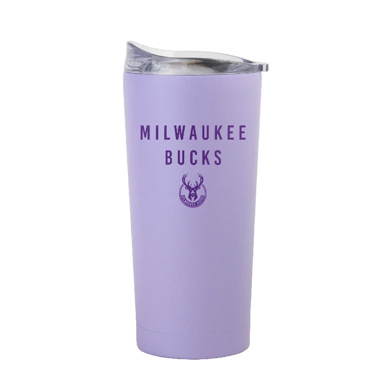 Team Mug For Teachers-Milwaukee Bucks 20oz Tonal Lavender Powder Coat Tumbler