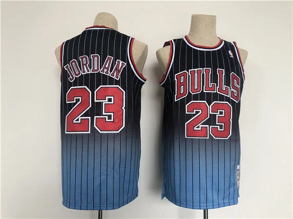 Basketball Jersey Mesh Material-Men's Chicago Bulls #23 Michael Jordan Balck Throwback Stitched Basketball Jersey