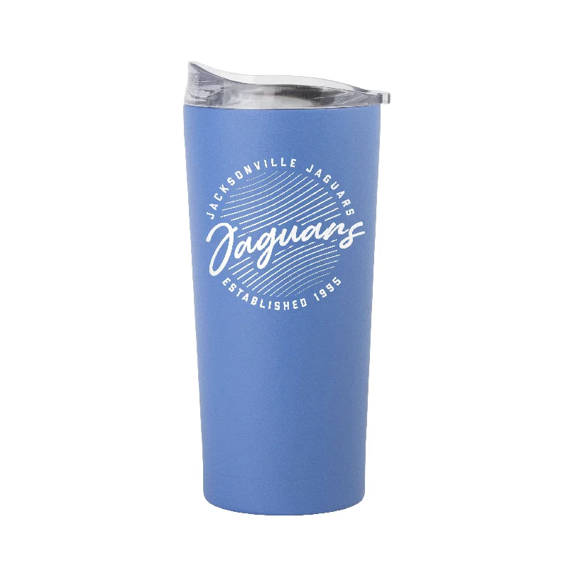 Team Mug With Signature Style-Jacksonville Jaguars 20oz Retro Script Arctic Powder Coat Tumbler