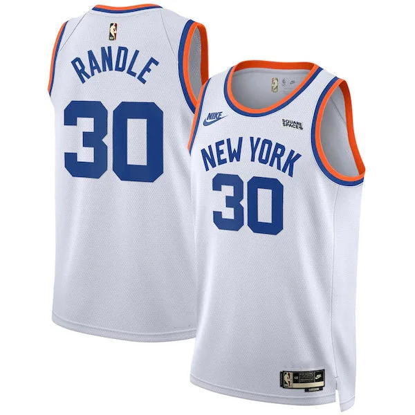 Basketball Jersey New Arrival-Men's New York Knicks #30 Julius Randle 2021/2022 White City Edition Stitched Basketball Jersey