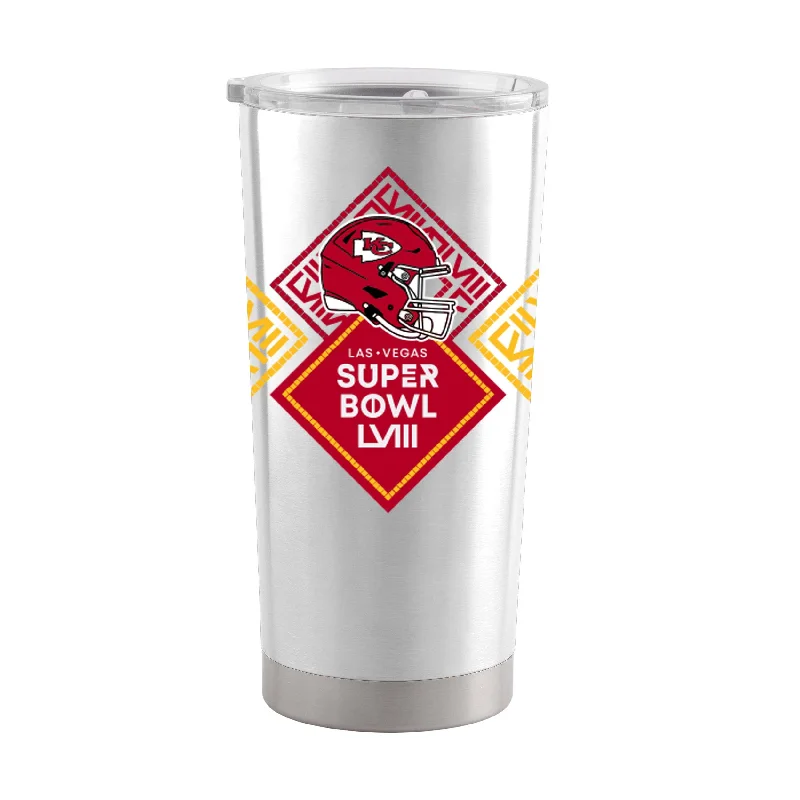 Team Mug Unique Patterns-Kansas City Chiefs Super Bowl 58 Bound 20oz Stainless Tumbler