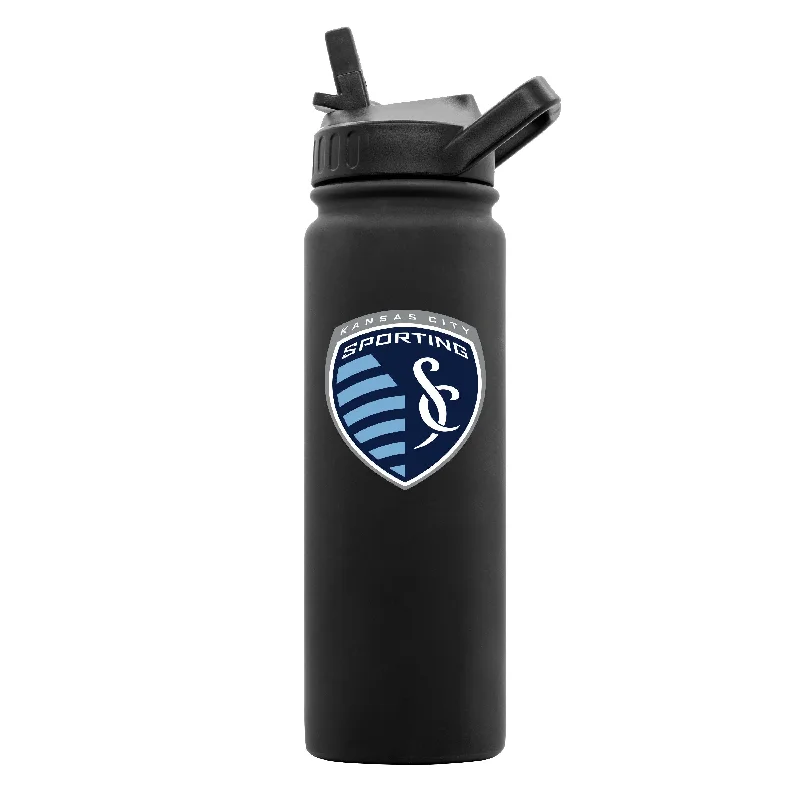 Team Mug With Insulation-Sporting Kansas City 24oz Soft Touch Dbl Wall Btl