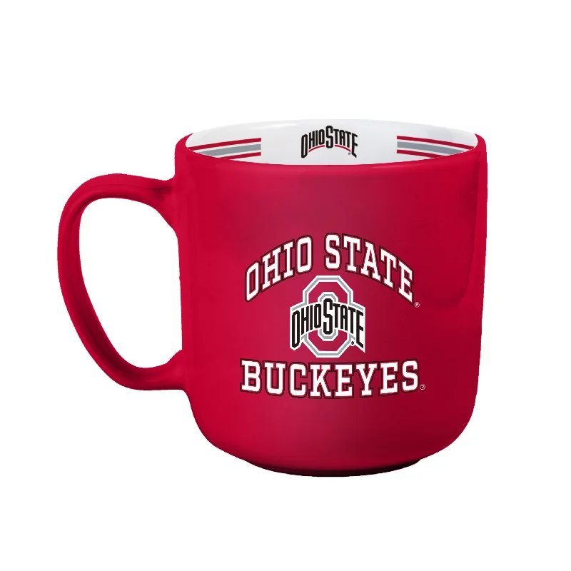 Team Mug For Conferences-Ohio State 15oz Stripe Mug