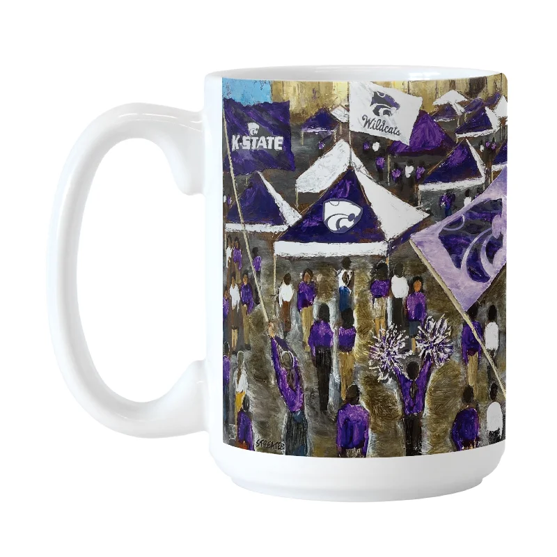 Team Mug Dishwasher Safe-Kansas State 15oz Collector Sublimated Mug