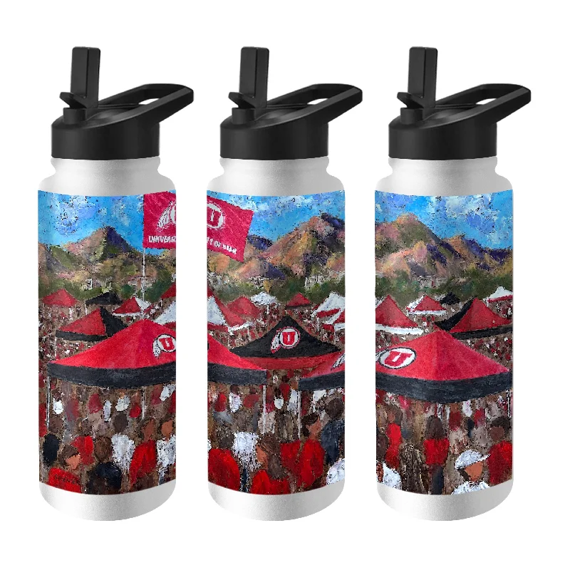 Team Mug For Universities-Utah 34oz Collector Quencher Bottle