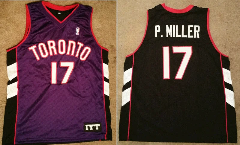 Basketball Jersey Lightweight-Men's Toronto Raptors White#17 P. Miller Purple Stitched Basketball Jersey