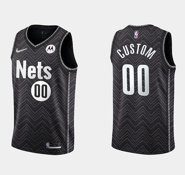 Basketball Jersey For Valentine's Day-Men's Brooklyn Nets ACTIVE CUSTOM Earned Edition Stitched Basketball Jersey