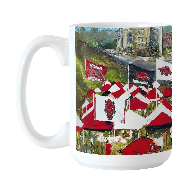 Team Mug Unique Patterns-Arkansas 15oz Collector Sublimated Mug