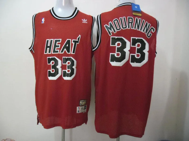 Basketball Jersey High-Intensity Performance-Heat 33 Mourning Red Mesh Basketball Jerseys