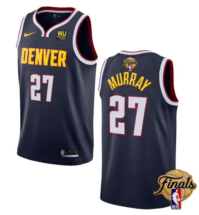 Basketball Jersey Sublimation Print-Men's Denver Nuggets #27 Jamal Murray Navy 2023 Finals Icon Edition Stitched Basketball Basketball Jersey