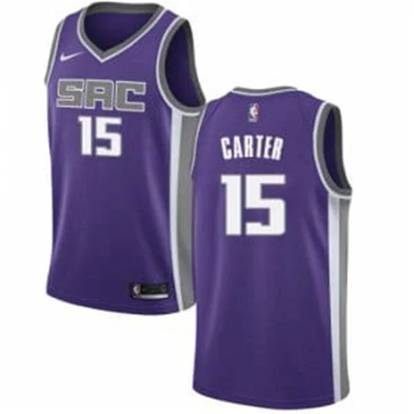 Basketball Jersey Tournament-Men's Sacramento Kings #15 Vince Carter Purple Stitched Basketball Jersey