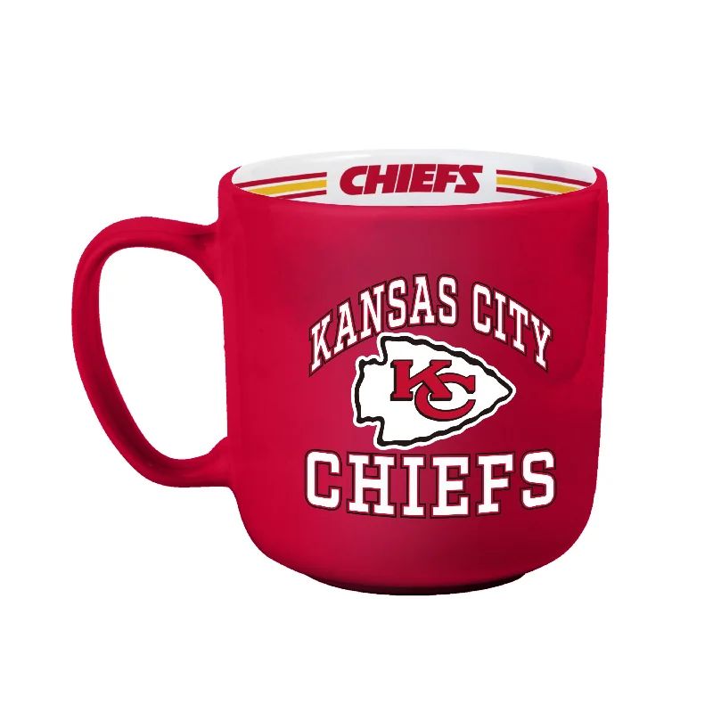 Team Mug For Tea Drinkers-Kansas City Chiefs 15oz Stripe Mug