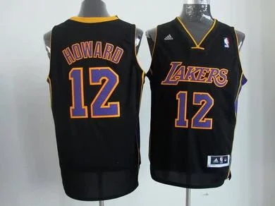 Basketball Jersey Must-Have Sportswear-Lakers 12 Howard Black&Purple Basketball Jerseys