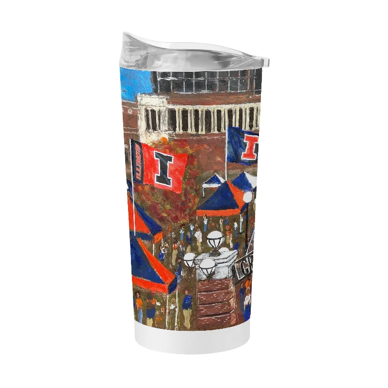 Team Mug Best Quality-Illinois 20oz Collector Powder Coat Tumbler