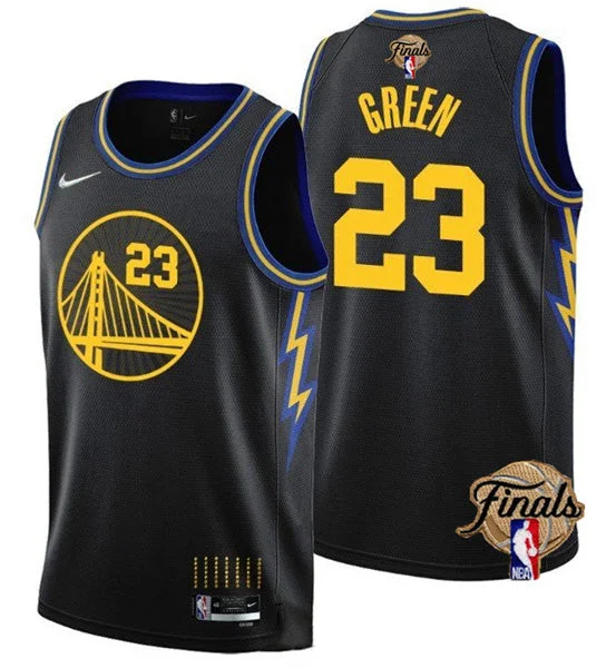 Basketball Jersey For Club Teams-Men's Golden State Warriors #23 Draymond Green 2021/22 City Edition Black 75th Anniversary Finals Stitched Basketball Basketball Jersey