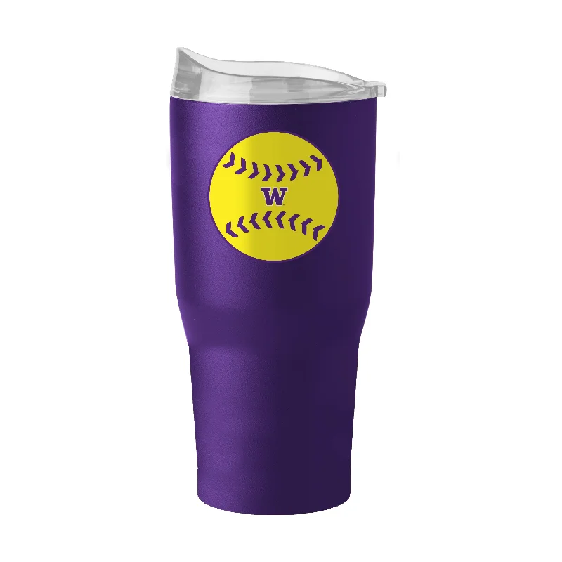 Team Mug With Bamboo Lid-Washington Softball 30oz Stainless Steel Tumbler