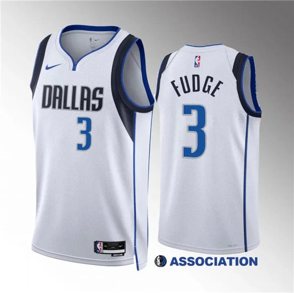 Basketball Jersey Perfect For Summer Sports-Men's Dallas Mavericks #3 Alex Fudge White Association Edition Stitched Basketball Basketball Jersey