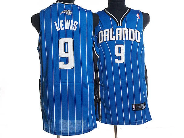 Basketball Jersey Easy To Pair With Shorts-Magic 9 LEWIS Blue Basketball Jerseys