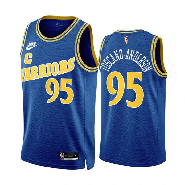 Basketball Jersey Soft Touch Material-Men's Golden State Warriors #95 Juan Toscano-Anderson 2022/23 Royal Classic Edition Stitched Basketball Basketball Jersey