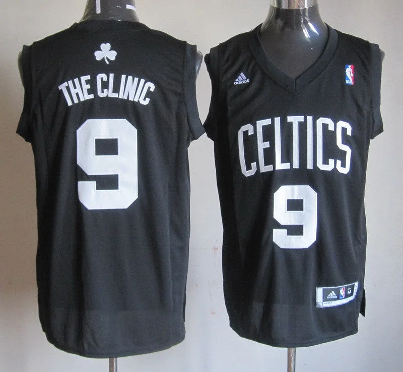 Basketball Jersey High Energy Look-Celtics 9 The Clinic Black Basketball Jerseys