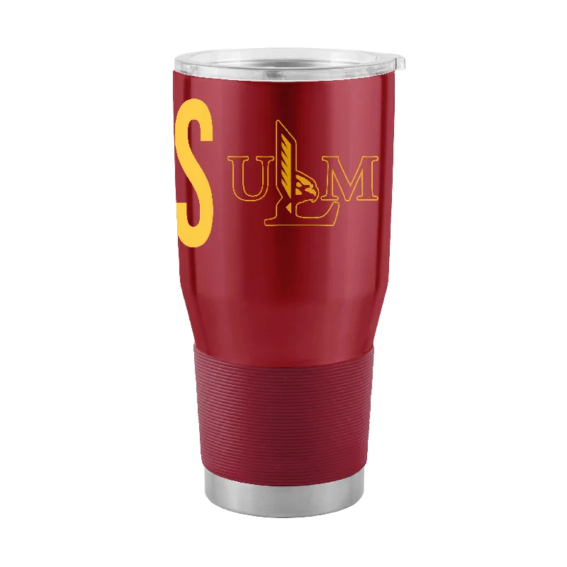 Team Mug With Cork Base-Louisiana Monroe 30oz Overtime Stainless Steel Tumbler