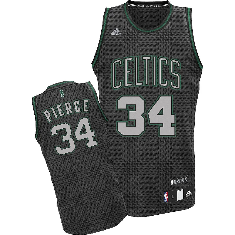 Basketball Jersey For Ultimate Comfort-Celtics 34 Pierce Grey Basketball Jerseys