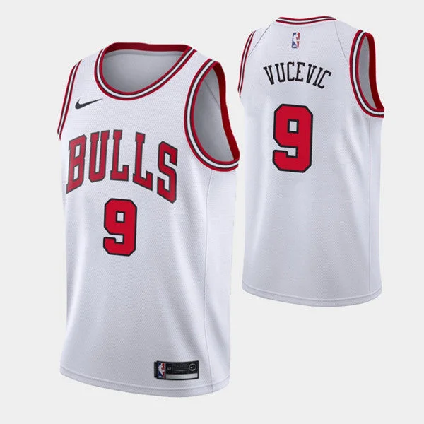 Basketball Jersey High-Performance Wear-Men's Chicago Bulls #9 Nikola Vucevic White Stitched Basketball Jersey