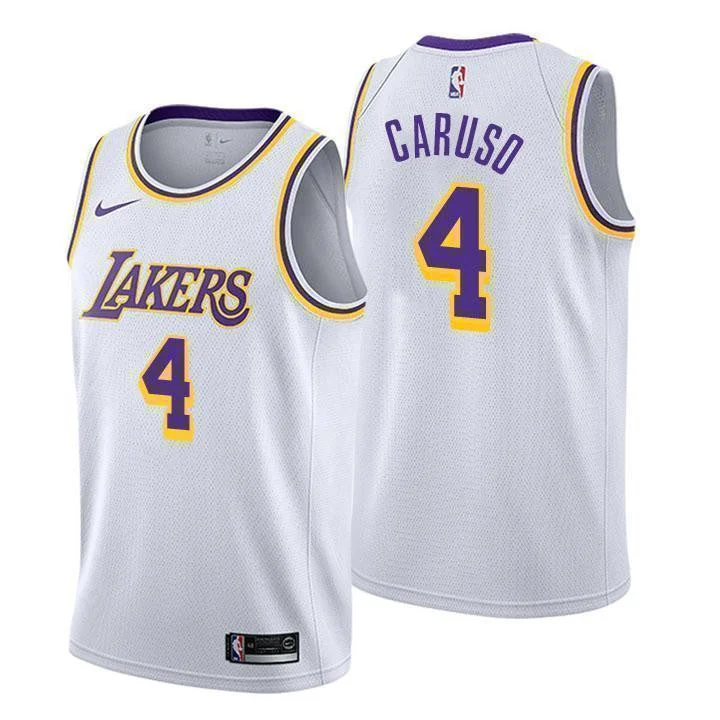 Basketball Jersey Custom Name-Men's Los Angeles Lakers #4 Alex Caruso White Stitched Basketball Jersey