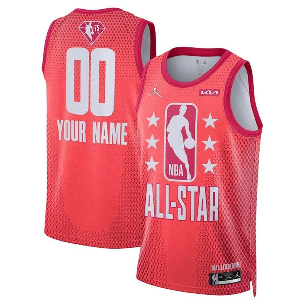 Basketball Jersey With Graphics-Men's 2022 All-Star Active Player Custom Maroon Stitched Basketball Basketball Jersey