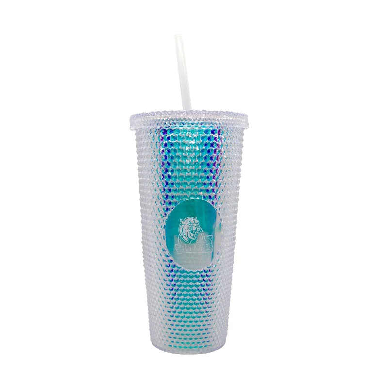 Team Mug For Companies-Johnson and Wales U - Downcity 24oz Iridescent Studded Tumbler