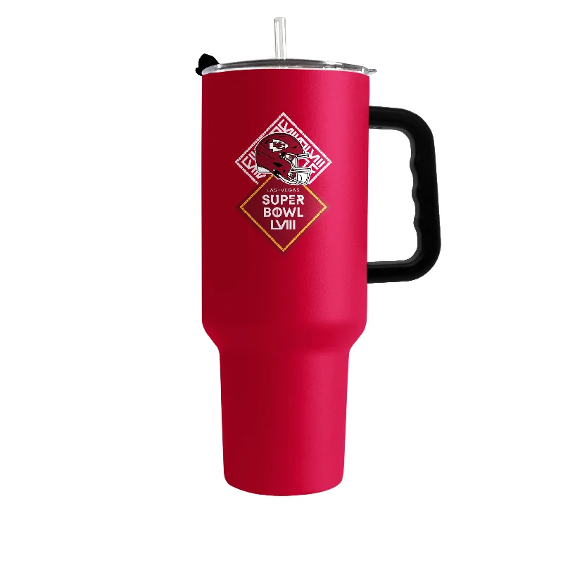 Team Mug Travel-Friendly-Kansas City Chiefs Super Bowl 58 Bound 40oz Powder Coat Tumbler