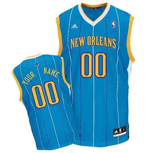 Basketball Jersey Bulk Order-New Orleans Hornets Custom blue Road Basketball Jersey