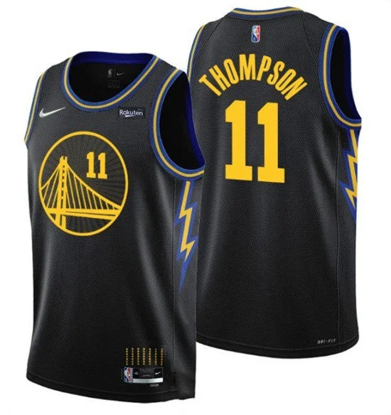 Basketball Jersey Black And White-Men's Golden State Warriors #11 Klay Thompson 75th Anniversary Black Stitched Basketball Basketball Jersey