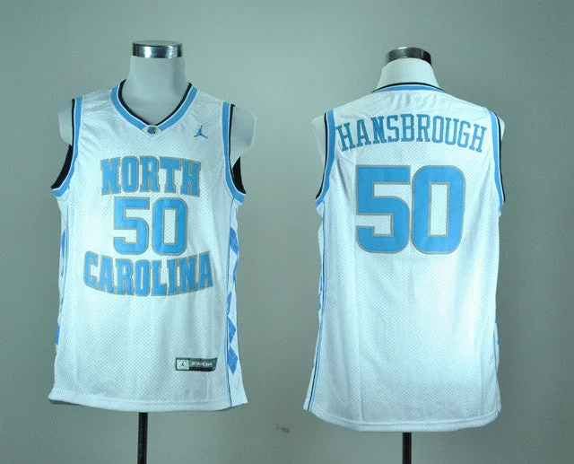 Basketball Jersey Long-Lasting Quality-North Carolina Tar Heels Tyler Hansbrough 50 White College Basketball Jerseys