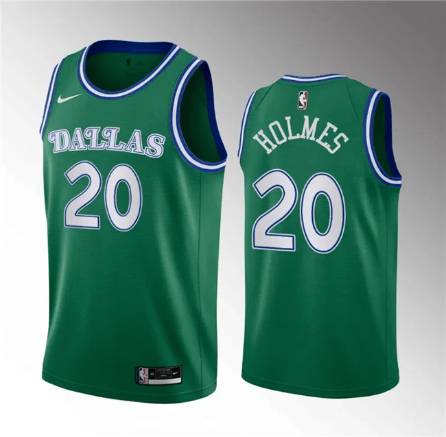 Basketball Jersey Inspired By Street Style-Men's Dallas Mavericks #20 Richaun Holmes Green 2023 Draft Classic Edition Stitched Basketball Basketball Jersey