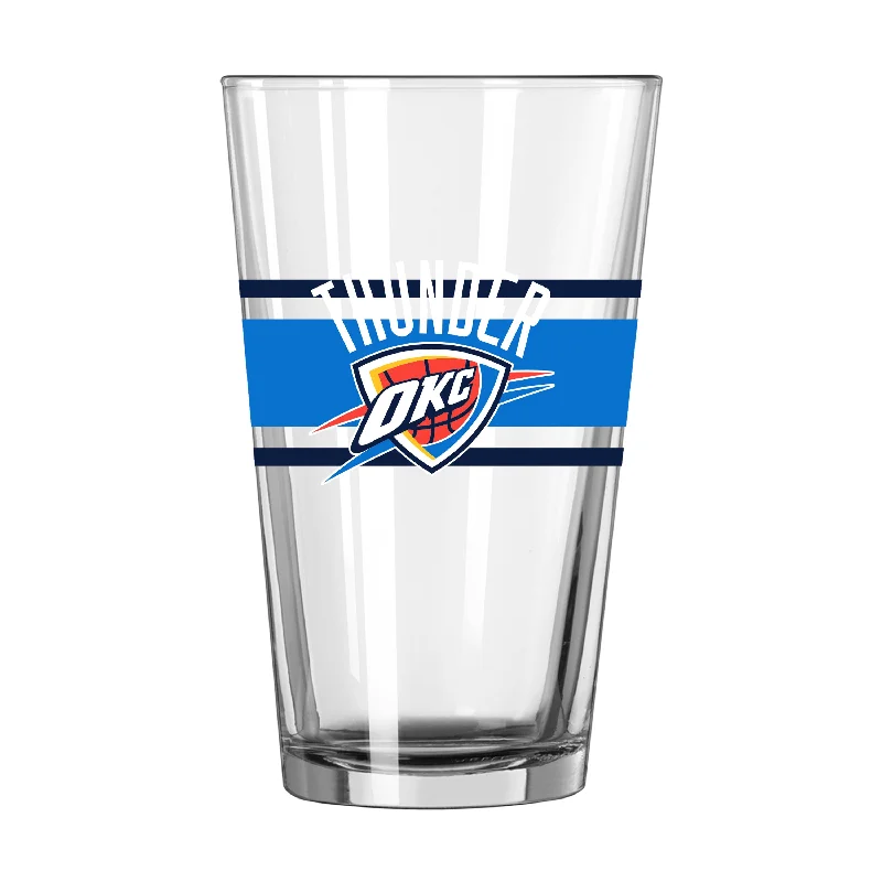 Team Mug Shatterproof-Oklahoma City Thunder 16oz Stripe Pint Glass