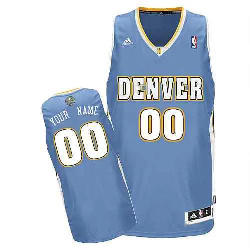 Basketball Jersey With Team Spirit-Denver Nuggets Custom Swingman blue Road Basketball Jersey