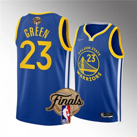 Basketball Jersey With A Modern Twist-Men's Golden State Warriors #23 Draymond Green 2022 Blue Finals Stitched Basketball Jersey