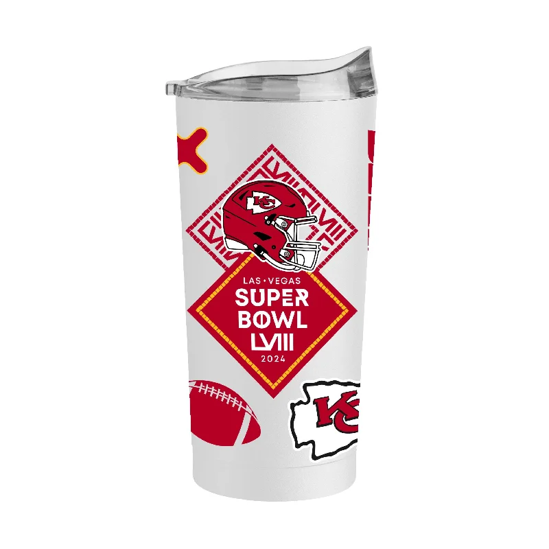 Team Mug Creative Look-Kansas City Chiefs Super Bowl 58 Bound 20oz Native Powder Coat Tumbler