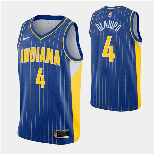 Basketball Jersey Reversible-Men's Indiana Pacers #4 Victor Oladipo Royal City Swingman 2020-21 Stitched Basketball Jersey