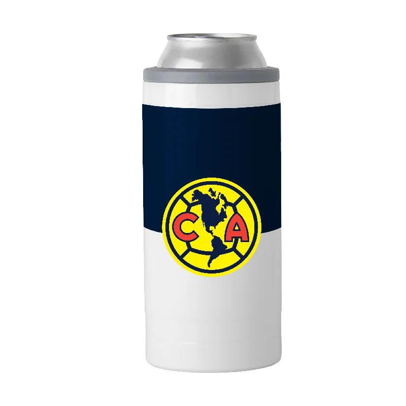 Team Mug Bulk Order-Club America FC 12oz Colorblock Slim Can Coolie