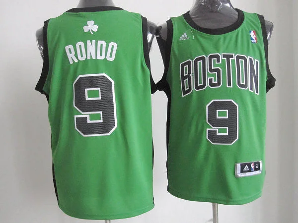 Basketball Jersey Digital Printed-Celtics 9 Rondo Green&Black Basketball Jerseys