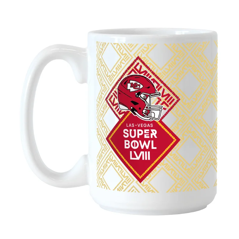 Team Mug Glossy Finish-Kansas City Chiefs Super Bowl 58 Bound 15oz Sublimated Mug