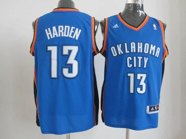 Basketball Jersey Street Culture-Oklahoma City Thunder 13 HARDEN blue New Basketball Jerseys