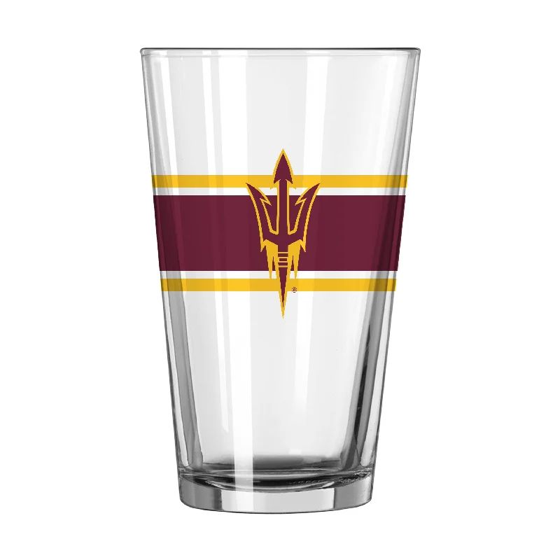 Team Mug For Picnic-Arizona State 16oz Stripe Pint Glass